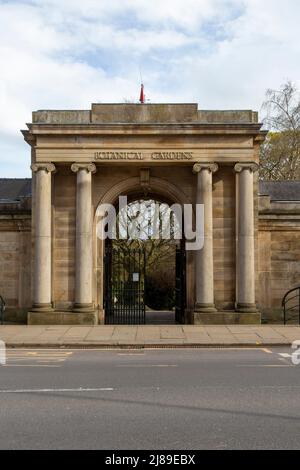 Eintritt zu Sheffield Botanic Gardens, Sheffield, England Stockfoto