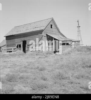 [Ohne Titel, möglicherweise in Zusammenhang mit: Nahaufnahme des verlassenen Trockenlandbauernhofs im Columbia Basin. Washington, Grant County, eine Meile östlich von Quincy.] Stockfoto