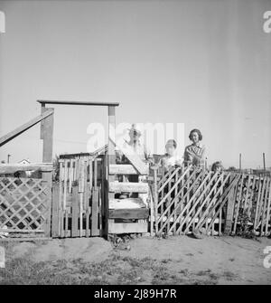 Highway City, Kalifornien. In Der Nähe Von Fresno. Familie aus Oklahoma. Stockfoto