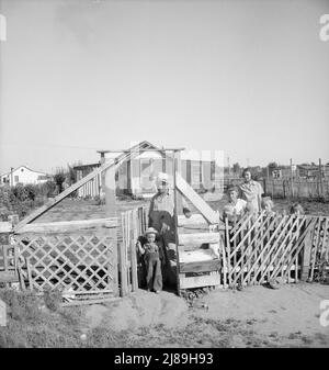 Highway City, Kalifornien. In Der Nähe Von Fresno. Familie aus Oklahoma. Stockfoto