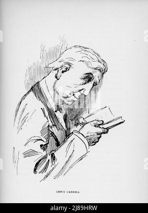 Lewis Carroll (1832-1898), 1924. Von Harry Furniss (1854-1925). Charles Lutwidge Dodgson (1832-1898), besser bekannt unter seinem Pseudonym Lewis Carroll, englischer Autor, Dichter und Mathematiker.