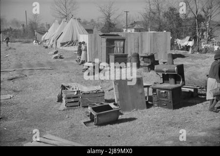 Hochwasserlager für Flüchtlinge in Forrest City, Arkansas. Stockfoto