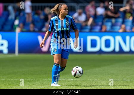 ROTTERDAM, NIEDERLANDE - 14. MAI: Chasity Grant von Ajax während des Pure Energie Eredivisie Vrouwen-Spiels zwischen Feyenoord und Ajax am 14. Mai 2022 im Stadion de Kuip in Rotterdam, Niederlande (Foto: Hans van der Valk/Orange Picles) Stockfoto