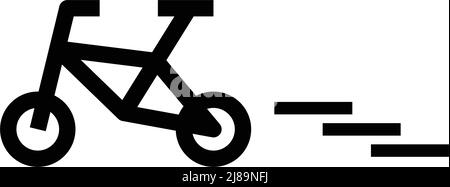 Fahrrad-Symbol für unterwegs. Bearbeitbarer Vektor. Stock Vektor