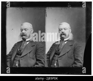 Terence John Quinn aus New York, 1865-1880. Quinn, Hon. Terence John of N.Y. (c 1877), zwischen 1865 und 1880. LT. Co. B. 25. Reg. N.Y.M. wurde gutgeschrieben, den ersten Gefangenen, der während des [amerikanischen Bürgerkrieges] gefangen genommen wurde, gefangen genommen zu haben. [Politiker, Brauer und Soldat: Diente als Vizeleutnant in der Company B, 25. Regiment, Freiwillige der New Yorker Staatsmiliz der Unionsarmee]. Stockfoto