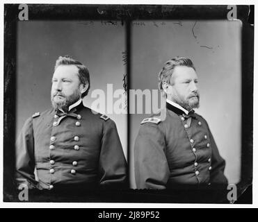 General Albert J. Myer, 1865-1880. Meyer, General Albert J. USA, zwischen 1865 und 1880. [Chirurg, erster Chief Signal Officer des US Army Signal Corps, Erfinder der WIG-Wag-Signalisierung (oder Lufttelegraphie), half bei der Entwicklung des US Weather Bureau]. Stockfoto