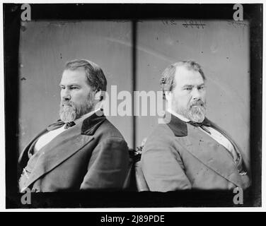 Senator John H. Reagan aus Texas, 1865-1880. Hon. John H. Reagan Senator aus Texas, zwischen 1865 und 1880. [Politiker, diente im Kabinett von Jefferson Davis als Generalpostmeister; Vorsitzender der Texas Railroad Commission; Finanzminister der Konföderierten Staaten; inhaftiert und in Einzelhaft festgehalten]. Stockfoto