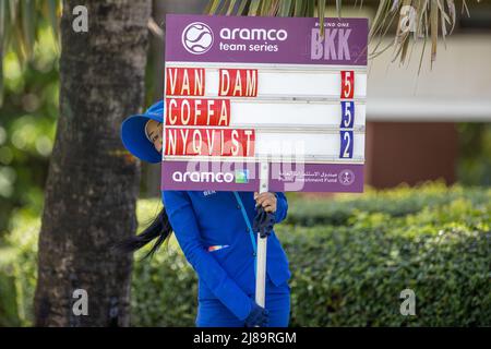 BANG KAPONG THAILAND - 13. Mai: Team Pasqualle Coffa aus den Niederlanden trifft beim zweiten Lauf der Aramco Team Series im Thai Country Club am 13. Mai 2022 in Bang Kapong, Thailand (Foto by Orange Picles) Stockfoto