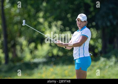 BANG KAPONG THAILAND - 13. Mai: Carmen Alonso aus Spanien auf dem 9. Loch während der zweiten Runde der Aramco Team Series im Thai Country Club am 13. Mai 2022 in Bang Kapong, Thailand (Foto by Orange Picturs) Stockfoto