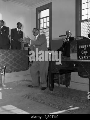 Washington, D.C., Diakone' Corner während des Sonntagmorgendgottes in der Kirche Gottes in Christus. Stockfoto