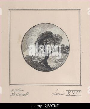 Landschaft mit versteckten Silhouetten von Marie Antoinette und dem Dauphin, 1794-1815. Stockfoto