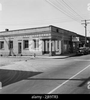 Western Washington, Thurston County, Tenino. Ecke der Hauptstraße. Stockfoto