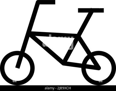 Eine einfache Fahrrad-Ikone. Bearbeitbarer Vektor. Stock Vektor