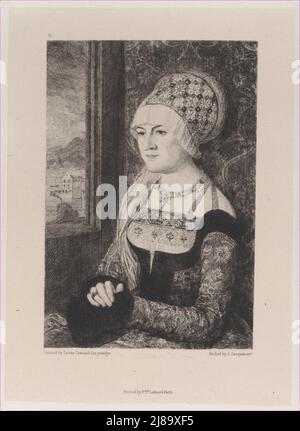 Porträt einer Frau, nach Bernhard Strigel, 1871. Stockfoto