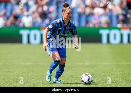 ROTTERDAM, NIEDERLANDE - 14. MAI: Nikita Tromp von Ajax während des Pure Energie Eredivisie Vrouwen-Spiels zwischen Feyenoord und Ajax am 14. Mai 2022 im Stadion de Kuip in Rotterdam, Niederlande (Foto: Hans van der Valk/Orange Picles) Stockfoto