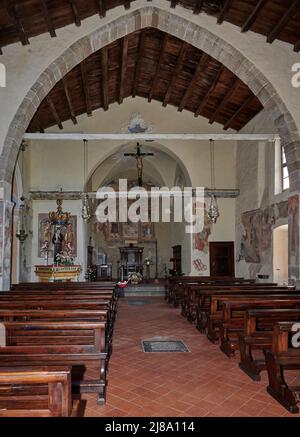 Cornello Tasso (BG), italia, chiesa dei SS. Cornello, Cipriano und Antonio da Padova Stockfoto