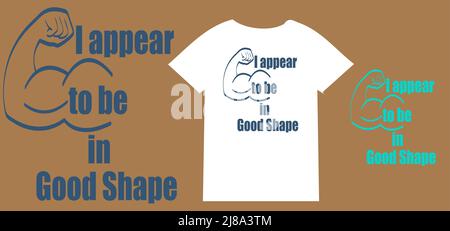 Gym Design-Vorlage, für T-Shirt oder jede Print on demand verwenden. Stock Vektor