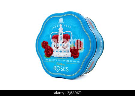 Cadbury Roses Limited Edition Platinum Jubilee Tin Stockfoto