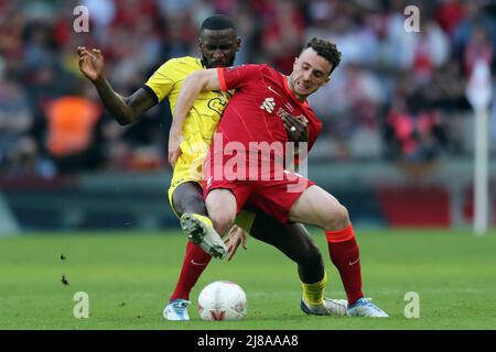 RUDIGER, JOTA, CHELSEA V LIVERPOOL, 2022 Stockfoto