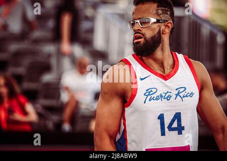 Amsterdam, Niederlande, 18. Juni 2019: Der Puerto-ricanische Basketballspieler Gilberto Clavell während der FIBA Basketball 3x3 Weltmeisterschaft 2019 in Amsterdam Stockfoto