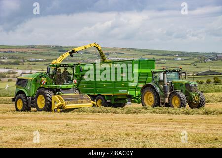 Kieran Crowley John Deere 9700i Futterhäcksler Stockfoto