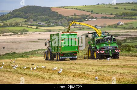 Kieran Crowley John Deere 9700i Futterhäcksler Stockfoto