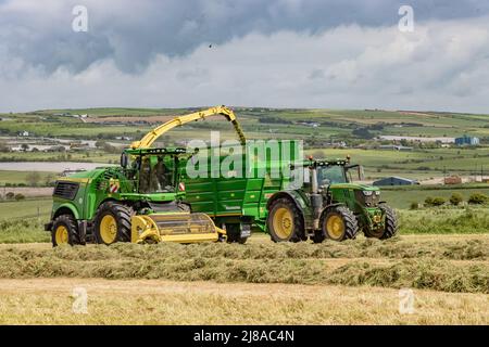 Kieran Crowley John Deere 9700i Futterhäcksler Stockfoto