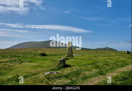 Mitchells Fold Stone Circle, in der Nähe von Priest Weston, Shropshire Stockfoto