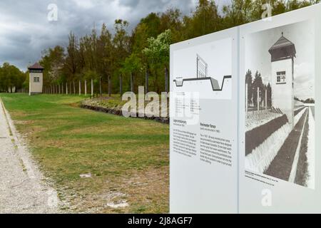 Deutschland Bayern München Dachau. Der Umzäunung des Konzentrationslagers Stockfoto