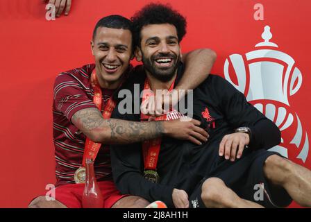 THIAGO ALCANTARA, MOHAMED SALAH, CHELSEA V LIVERPOOL, 2022 Stockfoto