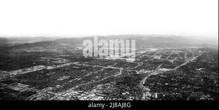 Eine Luftaufnahme einer Stadt Stockfoto