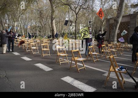 Extinction Rebellion Protest in Madrid, Spanien Featuring: Atmosphere wo: Madrid, Spanien Wann: 26 Mar 2021 Credit: Oscar Gonzalez/WENN Stockfoto