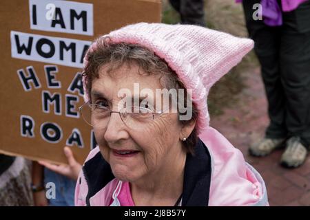 Pro Choice Rally in Chester County, Pennsylvania, als Reaktion auf die durchgesickerte Entscheidung des Obersten Gerichtshofs zu Roe v. Wade Stockfoto