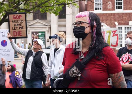 Pro Choice Rally in Chester County, Pennsylvania, als Reaktion auf die durchgesickerte Entscheidung des Obersten Gerichtshofs zu Roe v. Wade Stockfoto