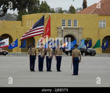 Abschlusszeremonie an Bord des Marine Corps Recruit Depot, San Diego Stockfoto