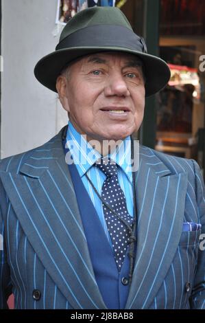 Gardelier de San Telmo Imitador de Gardel en Argentina. Cantor de San Telmo Stockfoto