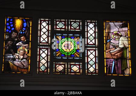 Vitral de Iglesia Católica en Argentina Stockfoto