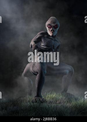 Der Enfield Horror, oder Enfield Monster, ist eine amerikanische Kryptide der Illinois Folklore. Stockfoto