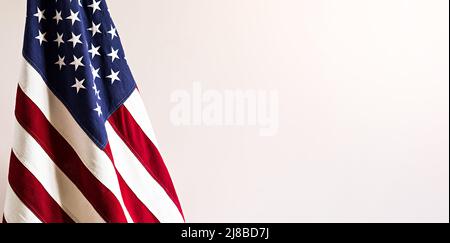 US-Flagge mit Kopierbereich Stockfoto