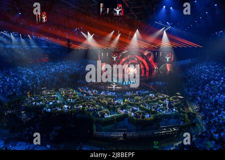 Turin, Italien. 14.. Mai 2022. Während des Eurovision Song Contest Grand Finales am 14. Mai 2022 in Pala Olimpico, Turin, Italien. Foto Nderim Kaceli Kredit: Unabhängige Fotoagentur/Alamy Live Nachrichten Stockfoto