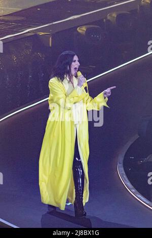 Laura Pausini tritt beim Grand-Finale des Eurovision Song Contest auf. Turin (Italien) am 14.. Mai 2022. Foto von Marco Piovanotto/ABACAPRESS.COM Stockfoto