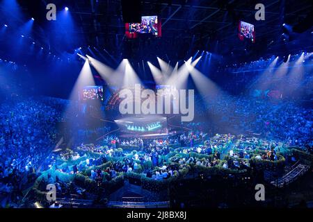 Atmosphäre während des Grand-Finales des Eurovision Song Contest. Turin (Italien) am 14.. Mai 2022. Foto von Marco Piovanotto/ABACAPRESS.COM Stockfoto