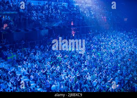 Atmosphäre während des Grand-Finales des Eurovision Song Contest. Turin (Italien) am 14.. Mai 2022. Foto von Marco Piovanotto/ABACAPRESS.COM Stockfoto