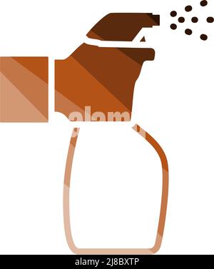 Symbol Für Desinfektionsflasche Mit Handgriff. Flache Farbige Leiter. Vektorgrafik. Stock Vektor