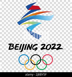 Vinnytsia, Ukraine - 13. Mai 2022: Logo Der Olympischen Spiele 2022 In Peking Stock Vektor