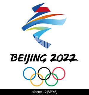 Vinnytsia, Ukraine - 13. Mai 2022: Logo Der Olympischen Spiele 2022 In Peking Stock Vektor