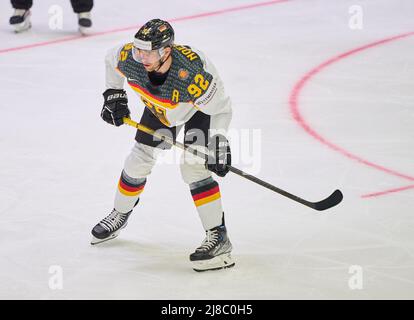 Helsinki, Finnland. 14.. Mai 2022. Marcel Noebels Nr. 92 von Deutschland im Spiel DEUTSCHLAND - SLOWAKEI 2-1 IIHF EISHOCKEY WELTMEISTERSCHAFT Gruppe B in Helsinki, Finnland, 14. Mai 2022, Saison 2021/2022 © Peter Schatz / Alamy Live News Stockfoto