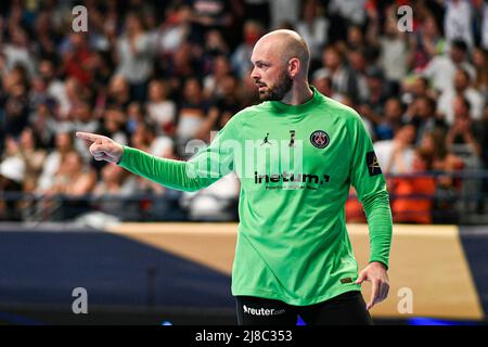 Vincent Gerard während der EHF Champions League, dem Viertelfinale, dem Handballspiel mit 1. Beinen zwischen Paris Saint-Germain (PSG) und dem THW Kiel am 11. Mai 2022 im Pierre de Coubertin-Stadion in Paris, Frankreich. Foto von Victor Joly/ABACAPRESS.COM Stockfoto