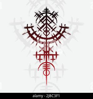 Skandinavische wikinger Symbol Tapete Stock Vektor