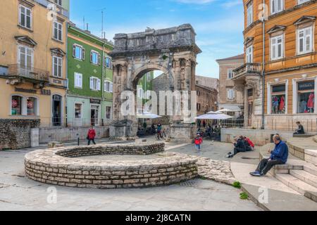 Pula, Istrien, Kroatien, Europa Stockfoto